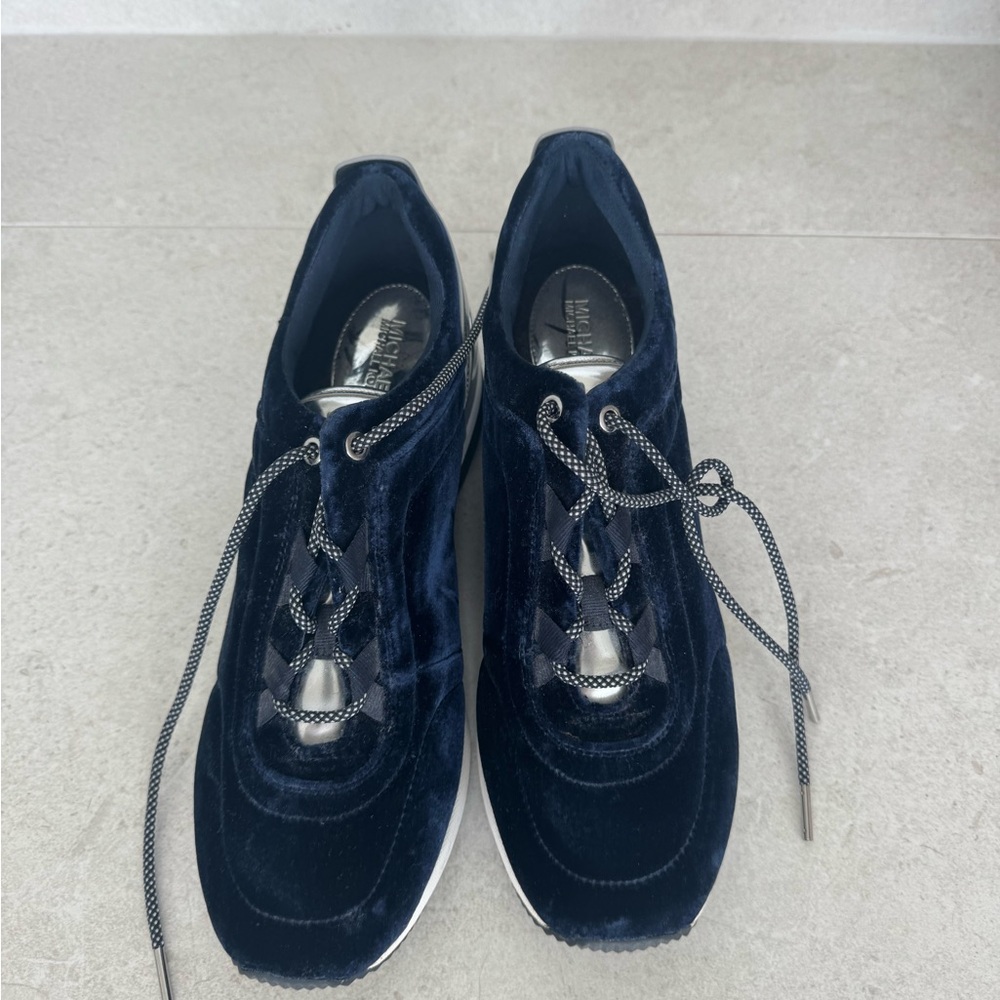 Michael Kors Navy Velvet Sneakers